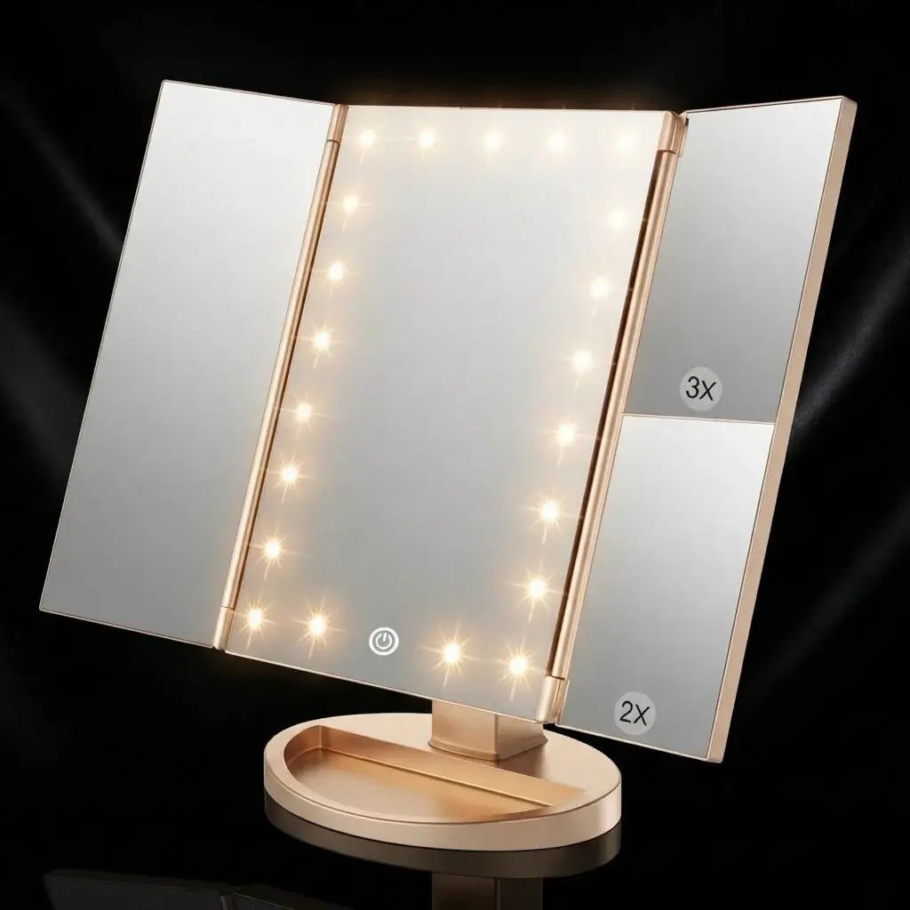 מראת איפור עם תאורה 21 נורות LED - 21