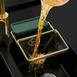 רשת סינון מתקפלת לכיור מטבח – מעמד לאיסוף שאריות מזון ומניעת סתימות 1