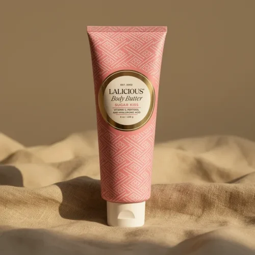 חמאת גוף מוקצפת LALICIOUS בניחוח וניל וסוכר — עם פפטידים