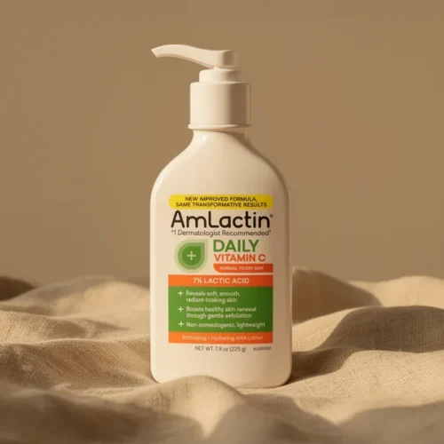 קרם גוף AmLactin עם 7% חומצת חלב וויטמין C