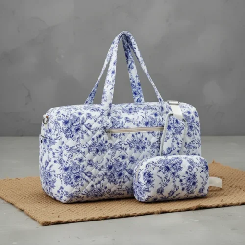 תיק דאפל Quilted Floral — בד
