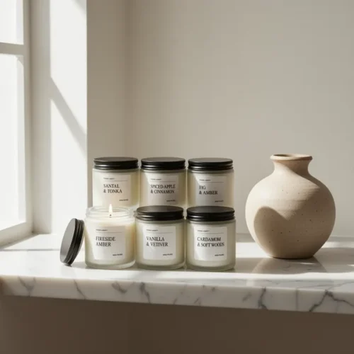 נר Scented Candles — ניחוח קינמון ווניל
