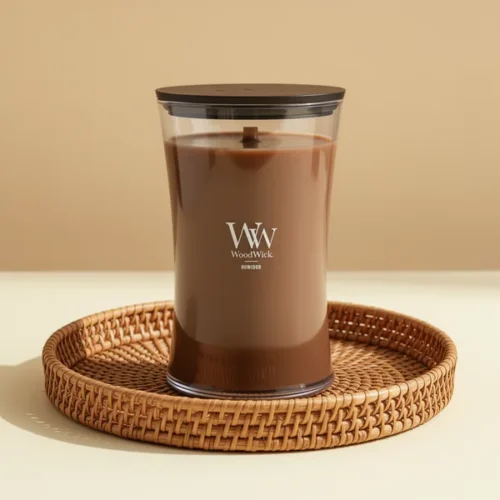 נר ריחני WoodWick Humidor — ניחוח טונקה