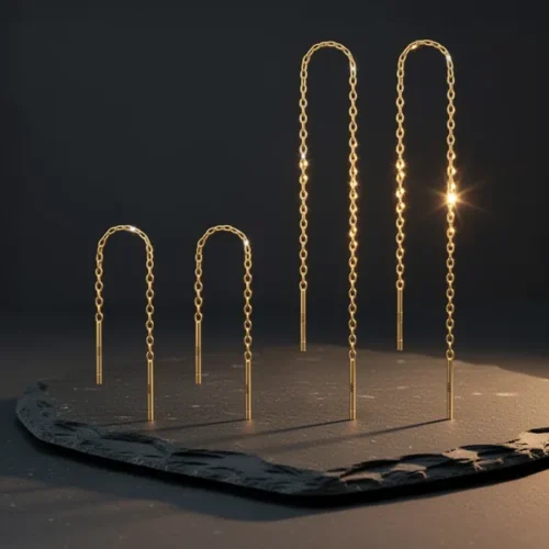 עגילי שרשרת Chain — כסף סטרלינג 925 · דגם 2