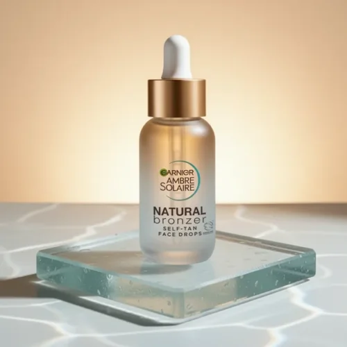 ברונזר Garnier Ambre Solaire — חומצה היאלורונית · מרקם קליל
