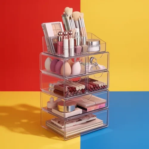 אורגנייזר לאיפור Vtopmart Tier — סיליקון · תאים נפרדים