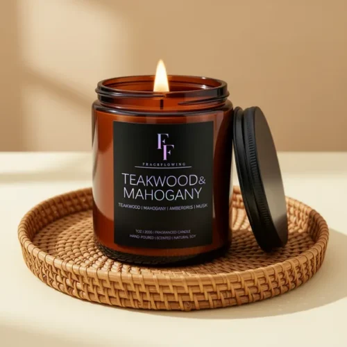 נר Teakwood Mahogany — 7 fl oz (כ-207 מ"ל)