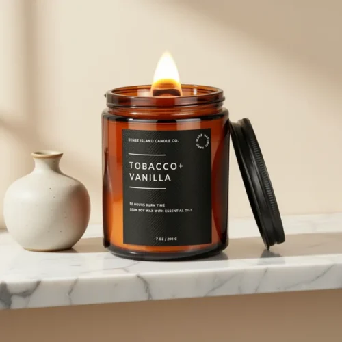 נר Tobacco — ניחוח וניל · וגאני