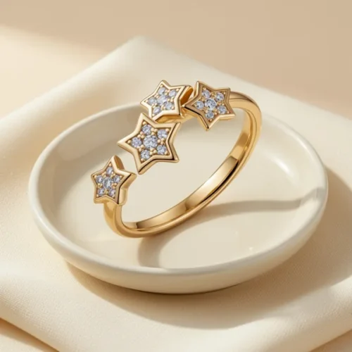 טבעת Moissanite — כסף סטרלינג 925 · מתכוונן