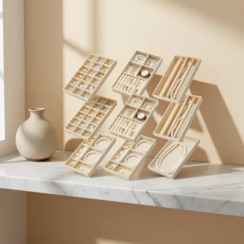 מארגן תכשיטים Stackable — קטיפה