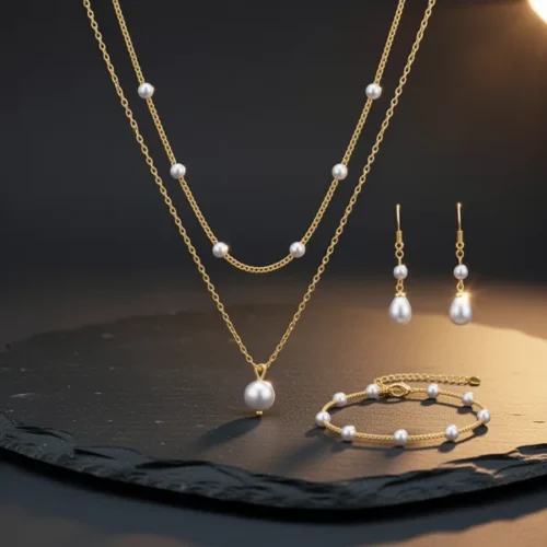 סט תכשיטים YADOCA — פנינים