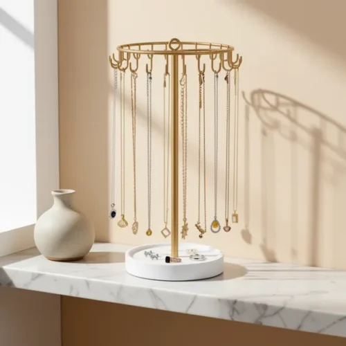 מעמד לשרשראות Mkono Rotating — בגוון זהב