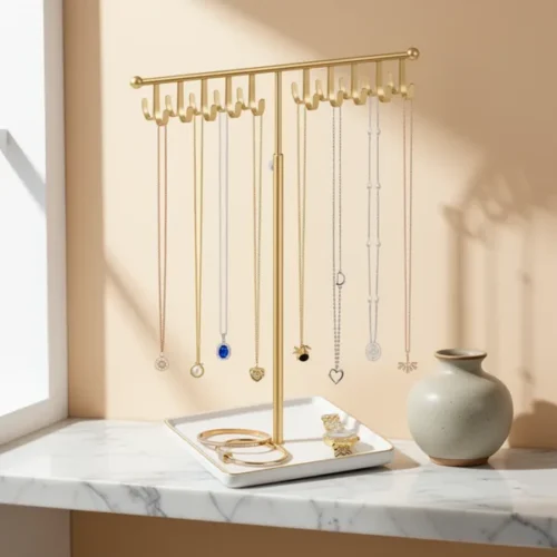 מעמד לשרשראות — קרמיקה · פלדת אל-חלד