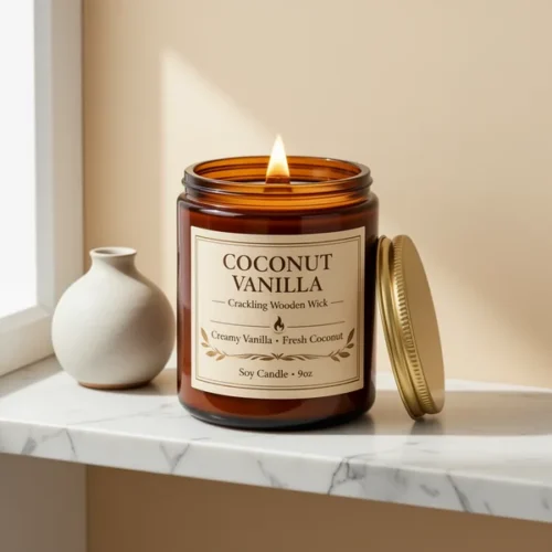 נר Coconut — ניחוח וניל וקוקוס
