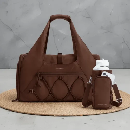 תיק ספורט BAGSMART — בד · חום שוקולד